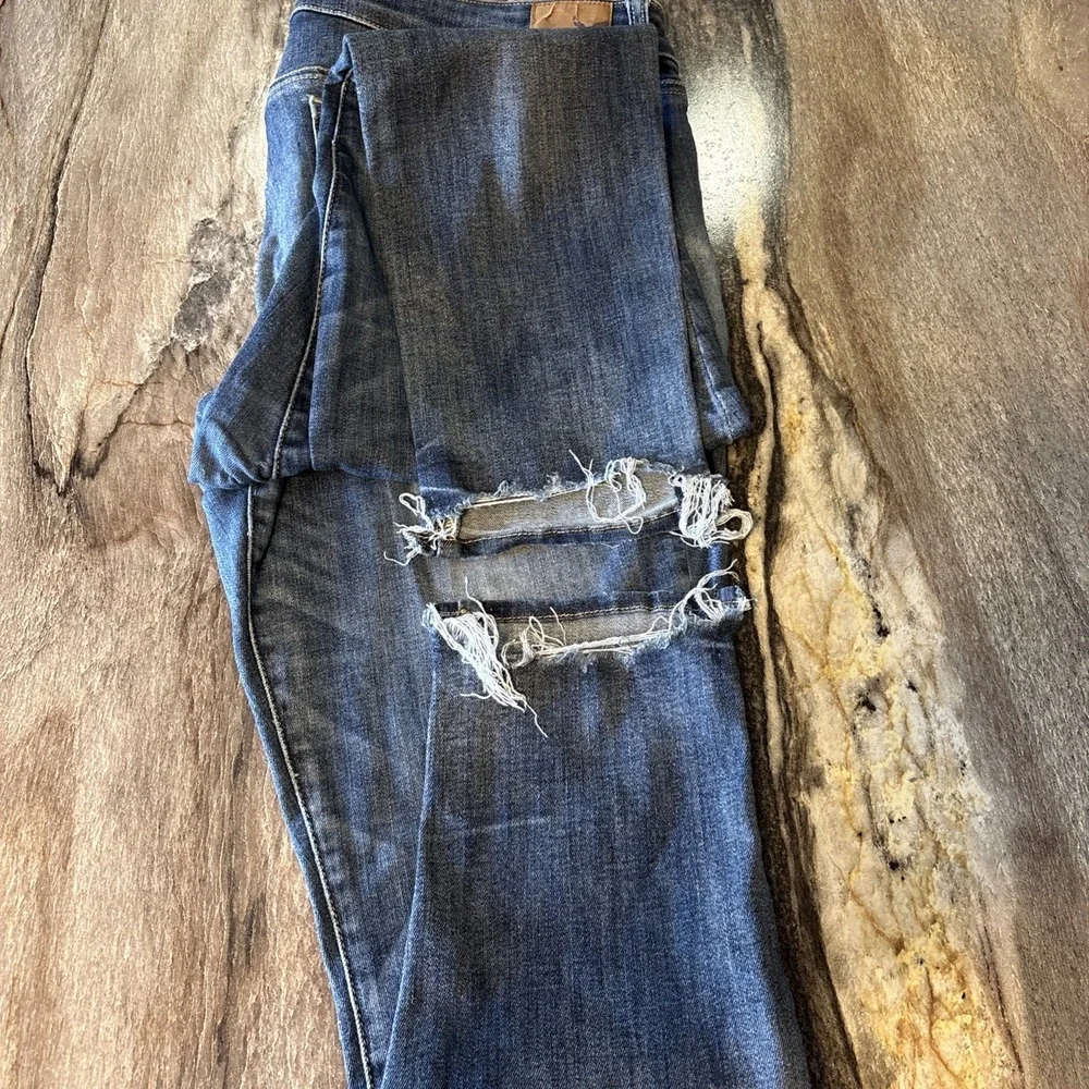 AE Super Super Stretch Hi-Rise Jegging Jean Women's 20 AEO X Denim Cafe Distress